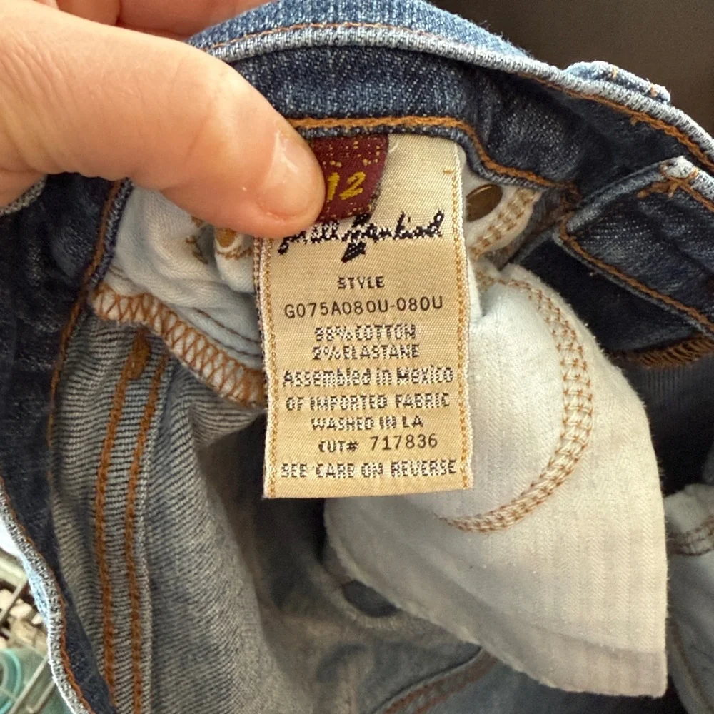 Girls 7 For All Mankind Jean. Size 12 - Picture 3 of 4